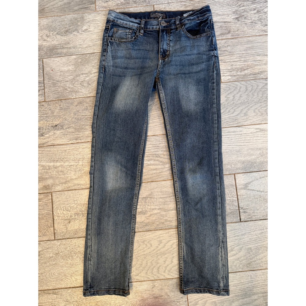 Silver Jeans Nathan 14 Blue Slim Straight Leg Denim Boys Adjustable Waist Jean